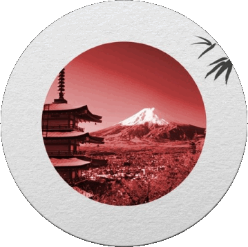 Rond Japon Asie Drapeaux 