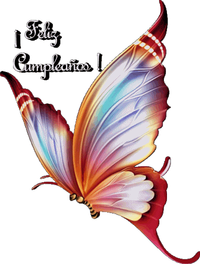 008 Transparent Background Mariposas Feliz Cumpleaños Spanish Messages 
