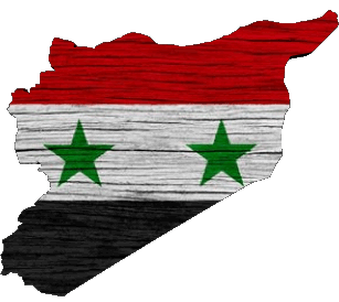 Map Syria Asia Flags 