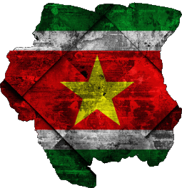 Mapa Surinam América Banderas 