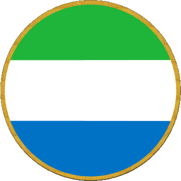 Round Sierra Leone Africa Flags 