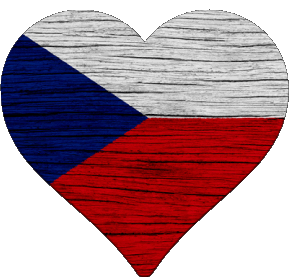 Corazón República Checa Europa Banderas 