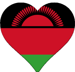 Cuore Malawi Africa Bandiere 
