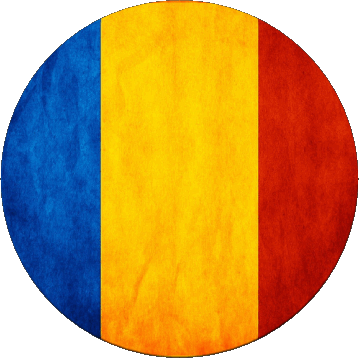 Runde Rumänien Europa Fahnen 