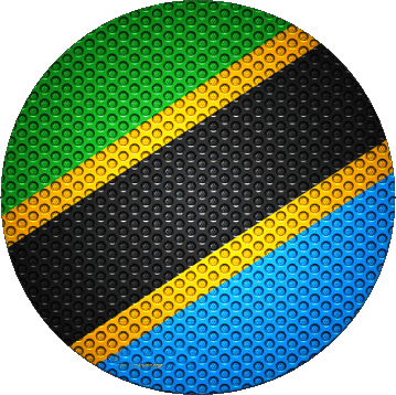 Rond Tanzanie Afrique Drapeaux 