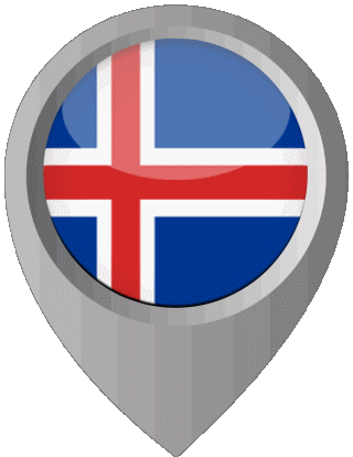 Location Pin Iceland Europe Flags 
