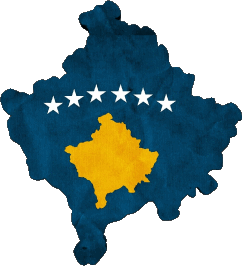 Mapa Kosovo Europa Banderas 