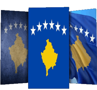 Forme Kosovo Europe Drapeaux 