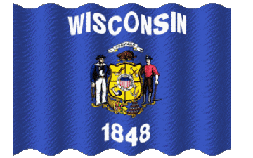 Welligkeit Wisconsin U.S.A - States Amerika Fahnen 