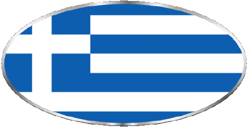 Ovale Grecia Europa Bandiere 