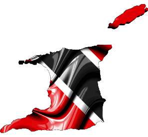 Carta Geografica Trinité et Tobago America Bandiere 