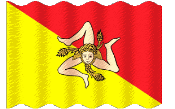 Ondulation Sicile Italie Europe Drapeaux 