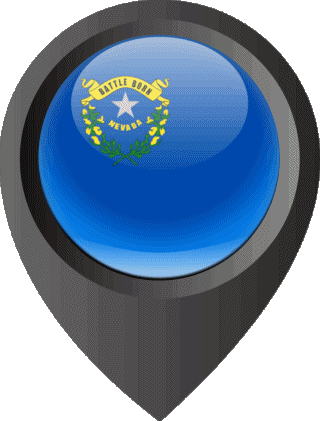 Location Pin Nevada U.S.A - States America Flags 