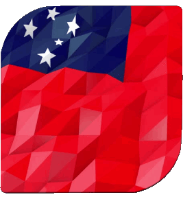 Carré Samoa Océanie Drapeaux 