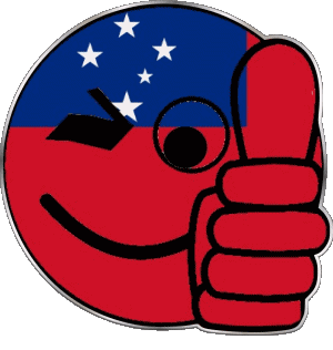 Smiley - OK Samoa Océanie Drapeaux 