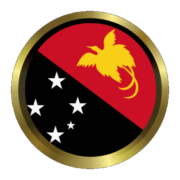 Round - Rings Papua New Guinea Oceania Flags 