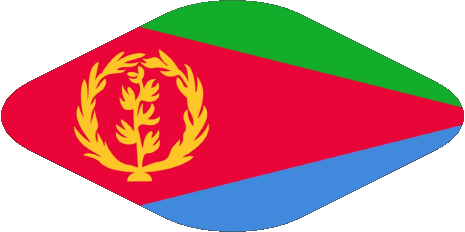 Oval 02 Eritrea África Banderas 