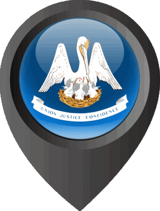 Standort-Pin Louisiana U.S.A - States Amerika Fahnen 