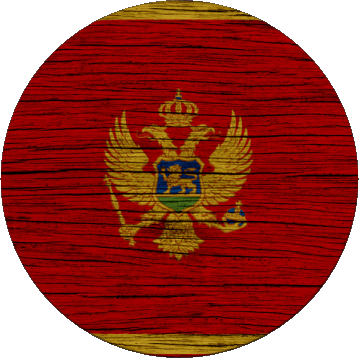 Rond Monténégro Europe Drapeaux 