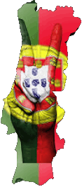 Map Portugal Europe Flags 