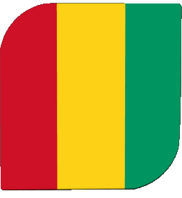 Square Guinea Africa Flags 