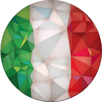 Tondo Nazionale Italia Europa Bandiere 