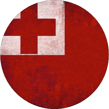 Rond Tonga Océanie Drapeaux 