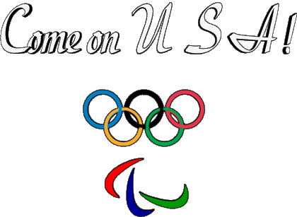 Olympic Games Come on U.S.A Anglais Messages 