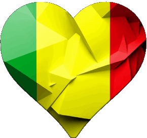 Cuore Mali Africa Bandiere 