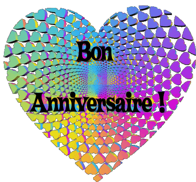 013 Coeur Bon Anniversaire Français Messages 