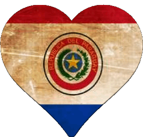 Herz Paraguay Amerika Fahnen 
