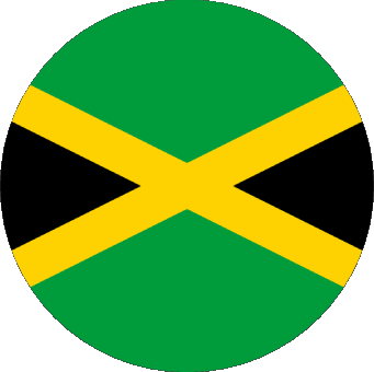Round Jamaica America Flags 