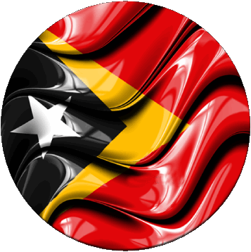 Rond Timor Oriental Asie Drapeaux 