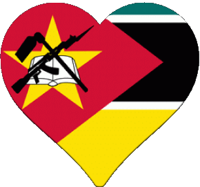 Cuore Mozambico Africa Bandiere 