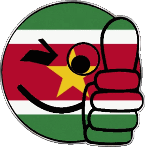 Smiley - OK Suriname America Flags 