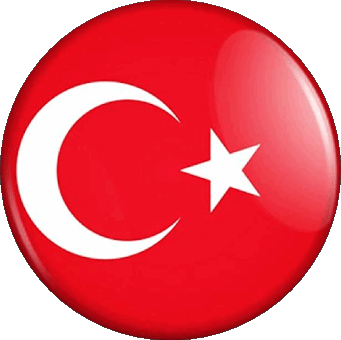 Rond Turquie Asie Drapeaux 