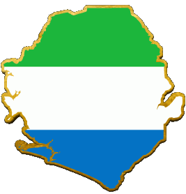 Mapa Sierra Leone África Banderas 