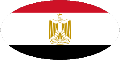 Oval 01 Ägypten Afrika Fahnen 