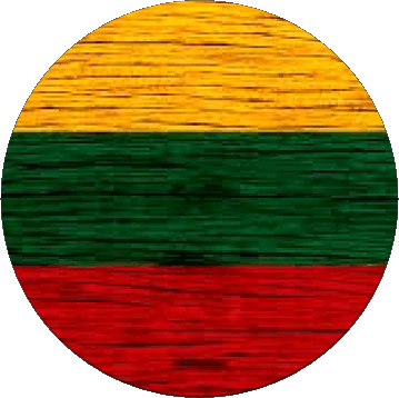 Round Lithuania Europe Flags 