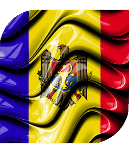 Quadrato Moldova Europa Bandiere 