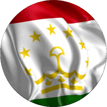 Runde Tadschikistan Asien Fahnen 