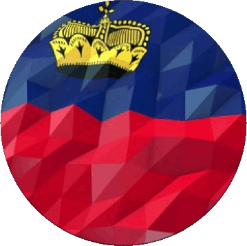 Runde Liechtenstein Europa Fahnen 