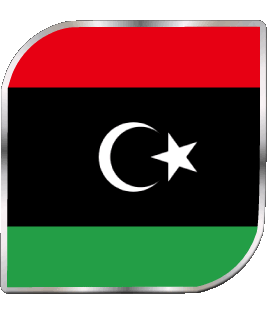 Square Libya Africa Flags 