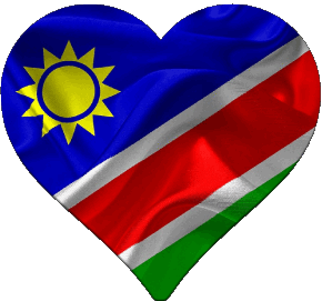 Cuore Namibia Africa Bandiere 