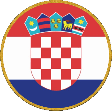 Rond Croatie Europe Drapeaux 