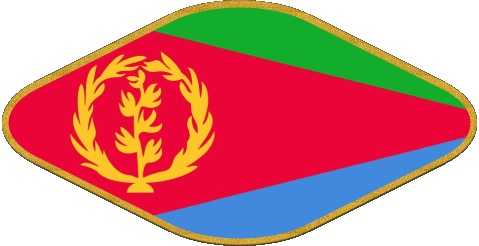 Oval 02 Eritrea Afrika Fahnen 