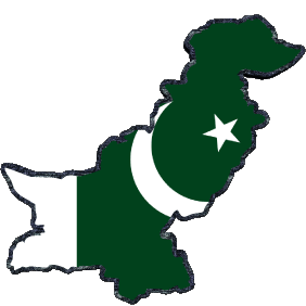 Carte Pakistan Asie Drapeaux 