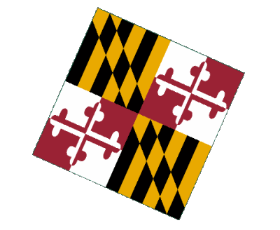Esfera - Cubo Maryland U.S.A - Estados América Banderas 