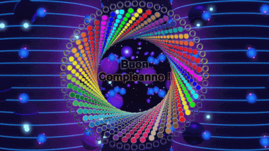 003 Sfondo animato Astratto - Geometrico Buon Compleanno Italiano Messagi 
