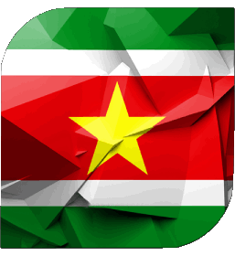 Quadrato Suriname America Bandiere 